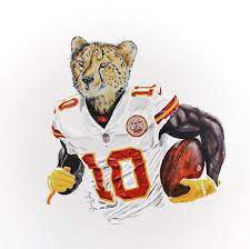 Patrick mahomes threw for 116 passing yards on a single drive, ending with a 46 yard pass to tyreek hill for a td houston texans @ kansas city chiefs ▼ 10/13/19. Tyreek Hill Cheetah The Art Of Jason Wilcox Paintings Prints Sports Hobbies Football Artpal
