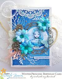 Download Diy Winter Princess Birthday Card With Svg Download Pazzles