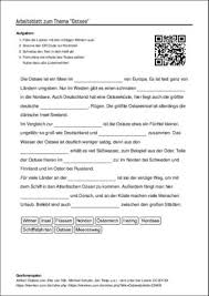 Arbeitsblatt Mit Luckentext Zum Thema Ostsee Arbeitsblatter Unterricht Schule Berufsorientierung
