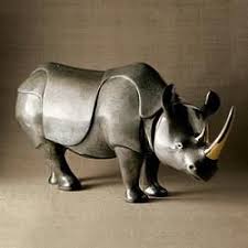 Luxury Articles Stylelist Rhino Art Zoo Animal Theme Animal Sculptures
