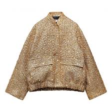 Jacket Zara Gold size XS International in Polyester - 38107938