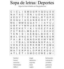 Sopa Letras Deportes Sopas De Letras Para Imprimir Gratis Sopa De Letras Dificil Sopa De Letras Faciles