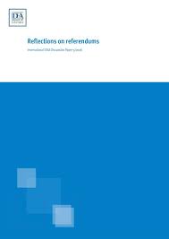 Translation memories are created by human, but computer aligned, which might cause mistakes. Reflections On Referendums International Idea