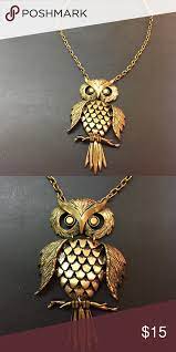 Hipster Minerva Owl Pendant Necklace Owl Pendant Necklace Owl Pendant Large Pendant Necklace