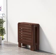Applaro Gateleg Table Outdoor Brown Stained Brown Ikea Staining Wood Wooden Outdoor Furniture Balcony Furniture Set