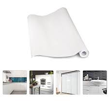 Kinlo 10 0 61m Papier Peint Auto Adhesif Blanc Pour Armoire De Cuisine En Pvc Impermeable Style Moderne Stickers Autocol Porte Placard Cuisine Armoire Placard