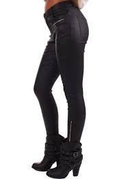 Black Faux Leather Pants With Gold Zipper Detail Faux Leather Pants Leather Pants Gold Pants