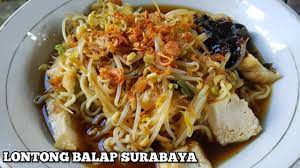 Sajian rujak cingur genteng durasim yang spesial dan diracik pakai cobek tua. Resep Lontong Balap Surabaya Lontong Mie Surabaya Jawa Timur Youtube