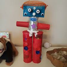 Roboter Aus Mull Basteln Basteln Basteln Mit Kindern Upcycling