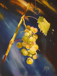Nature Morte Grappe De Raisin Nature Morte Tableau Nature Morte Nature Morte Aquarelle
