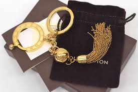 Authentic Louis Vuitton Porte Cles Swing Key Ring Chain Holder Bag Charm Lv Gold Authentic Louis Vuitton Louis Vuitton Chain Ring