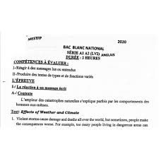 Tagué anglais au bac 2021, nouveaux programmes en anglais au bac, programmes en anglais au bac, réforme du bac anglaislaisser un commentaire. Sujet Et Corrige Bac Blanc National 2020 Anglais Lv2 Serie A1 A2