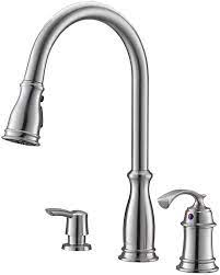 Please feel free to call, email, or message us on social if there is anything else you need. Buy Appaso 3 Hole Kitchen Faucet With Pull Down Sprayer And Soap Dispenser Brushed Nickel 3 Pieces Pull Out Stainless Kitchen Sink Faucet With Side Single Handle Silver Aps230bn Online In Indonesia B08f725r69