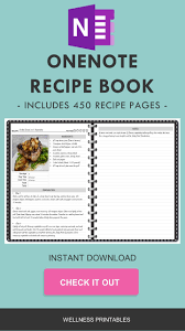 Onenote Digital Recipe Book Surface Pro Tablet Android Etsy Digital Recipe Book Recipe Book Recipe Book Templates