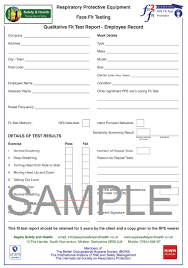 Create an awesome certificate with our range of stunning templates. Fit2fit Rpe Mask Face Fit Risk Assessment Training Nottingham Aspire Safety Health