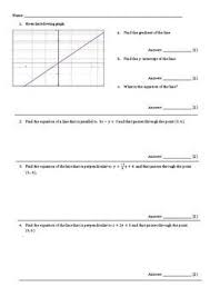 This Worksheet Contains 8 Exercises On Straight Line Graphs And Their Answers Find The Equation Of A Line Given Its Line Graphs Simultaneous Equations Graphing