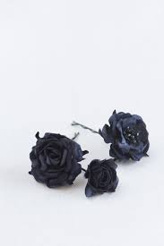 The only difference between these and the others is, these are made with stainless steel rings around the outside; Black Rose Hair Clips Gothic Hair Accessory Black Flower Etsy