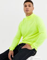 Le col roulé en 100% cachemire, un basique, pour un look chic et minimaliste. Threadbare Pull Col Roule Jaune Fluo From Asos On 21 Buttons