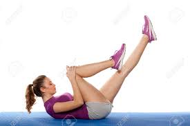Most people are familiar with basic core exercises such as planks or side planks. Beautiful Girl Doing Basic Fitness Exercises For Legs And Abs Stock Photo Picture And Royalty Free Image Image 57193851