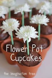 Easy Flower Pot Cupcakes The Imagination Tree Flower Birthday Party Garden Party Theme Food