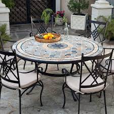 Love This Can T Wait To Serve Dinner Outside On The Back Patio Round Patio Table Contemporary Patio Furniture Round Outdoor Dining Table