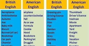 Common Differences Between American And British English Eslbuzz Learning English British And American English British English American English