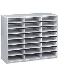 Maybe you would like to learn more about one of these? Fellowes Literature Organizer 24 Compartments 23 716 H X 29 716 W X 11 78 D Dove Gray Office Depot