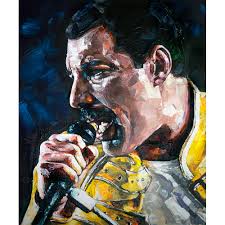 Maybe you would like to learn more about one of these? Freddie Mercury Yellow Jacket Painting 50x60cm Sold Jos Hoppenbrouwers Art