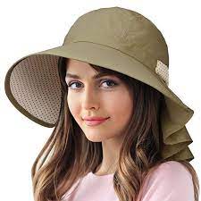 Sun Protection Hats Women Hiking Garden Safari W Flap Neck Cover Wide Brim Review Sun Protection Hat Hiking Women Hats For Women