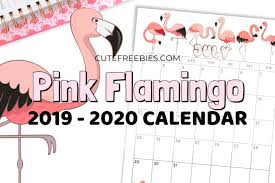 Pink Flamingo Printable Calendar For 2020 Cute Freebies For You Free Printable Calendar Free Printable Planner Stickers Cute Calendar