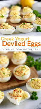 Greek Yogurt Deviled Eggs The Real Food Dietitians Recipe Greek Yogurt Recipes Greek Yogurt Deviled Eggs Real Food Recipes
