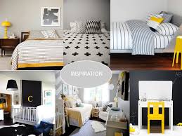 Black And Grey Room Color Grey White And Black Yellow Childrens Room Collage Inspiration Boys Room Colors Apartment Decorating College Bedroom Black Boy Room