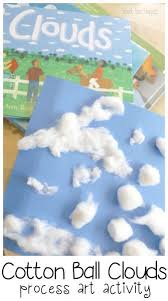 Cotton Ball Clouds Process Art For Preschoolers Preschool Art Activities Preschool Art Projects Art Activities For Toddlers