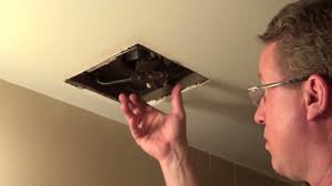 On some fans, the cover at the base of the fan needs to be unscrewed, but your model may also be spring loaded, covered by baffles that need to be slid off, or have a latch holding it in place. Replace A Bathroom Fan Nautilus Fan Bath Fan Motor Replacement Youtube