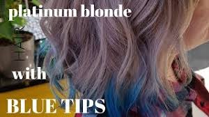 The truest test is looking at childhood photos to see if you had any natural blonde in ensuring your hair is healthy enough to keeping going lighter and lighter is another task in and of itself. Platinum Blonde Hair With Blue Tips