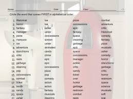 Sort a list alphabetically in word · select the list you want to sort. Movies Things Genres Alphabetical Order Worksheet Teaching Resources