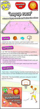 Basketball Lesson Plan Layup Race A Great Gym Pe Idea For Grades 3 6 At Schoo Gym Games For Kids Physical Education Lessons Physical Education Lesson Plans