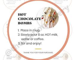Hot Chocolate Bomb Tag Printable Hot Cocoa Bomb Label Etsy Chocolate Bomb Hot Chocolate Hot Chocolate Gifts