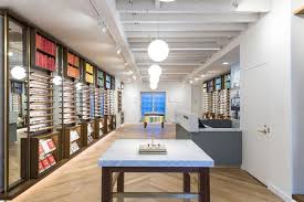 Warby Parker S First Brooklyn Store Is Very Warby Parker Warby Parker Store Kitchen Showroom Store Design