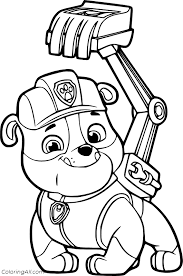 Show your kids a fun way to learn the abcs with alphabet printables they can color. Rubble And His Digger Equipment Coloring Page Coloringall