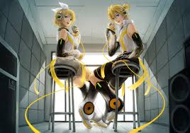 kagamine rin, kagamine len, kagamine len, and kagamine rin (vocaloid) drawn  by akuhaku | Danbooru