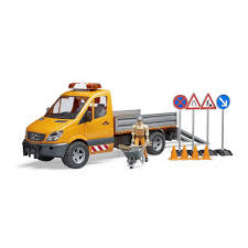 Bruder Camion Municipal Mb Orange Avec Module Son Et Lumiere Bruder Toys R Us Work Truck Diecast Trucks Sprinter