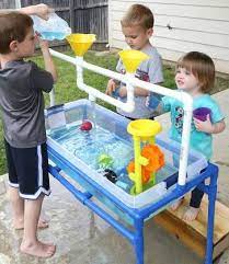 Make A Sand Or Water Table For The Kids Mouths Of Mums Kids Outdoor Play Kids Play Area Outdoor Kids