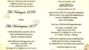 Contoh Isi Kata Kata Dalam Surat Undangan Pernikahan Islami