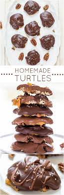 Mix cake mix, 1/3 cup. Homemade Chocolate Turtles With Pecans Caramel Averie Cooks