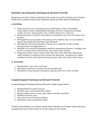 Perkongsian maklumat mela melalu luii medi media a sosi sosial al kita kita dapa dapatt berk berkon. Kelebihan Dan Kelemahan Pembelajaran Berbasis Portofolio Docx
