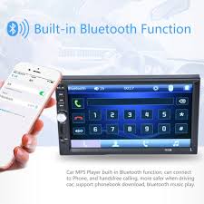 Car stereo | boss audio bv9364b double din. Buy Vehicle Car Stereo Car Radio 7 Inch Touch Screen Double Din Car Audio Bluetooth Mp5 Player With Reverse Camera And Mirror Link Both Support Ios And Android System Online In Indonesia 394274844