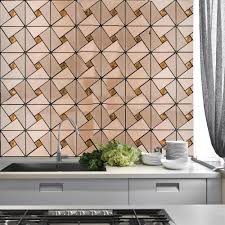 This style of panel uses standard profile trims. 10 Pack 10 Sq Ft Copper Metal Wall Tiles Peel And Stick Backsplash Rhinestone Studded 3d Wall Panels Tableclothsfactory