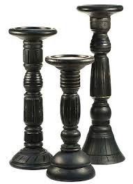 5 out of 5 stars. Candleholder Rental Black Wood Pillar Candleholders 3