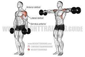 Use relatively lesser weights as compared to the alternate front raises to follow proper form. Overhead Lateral Raises Off 52